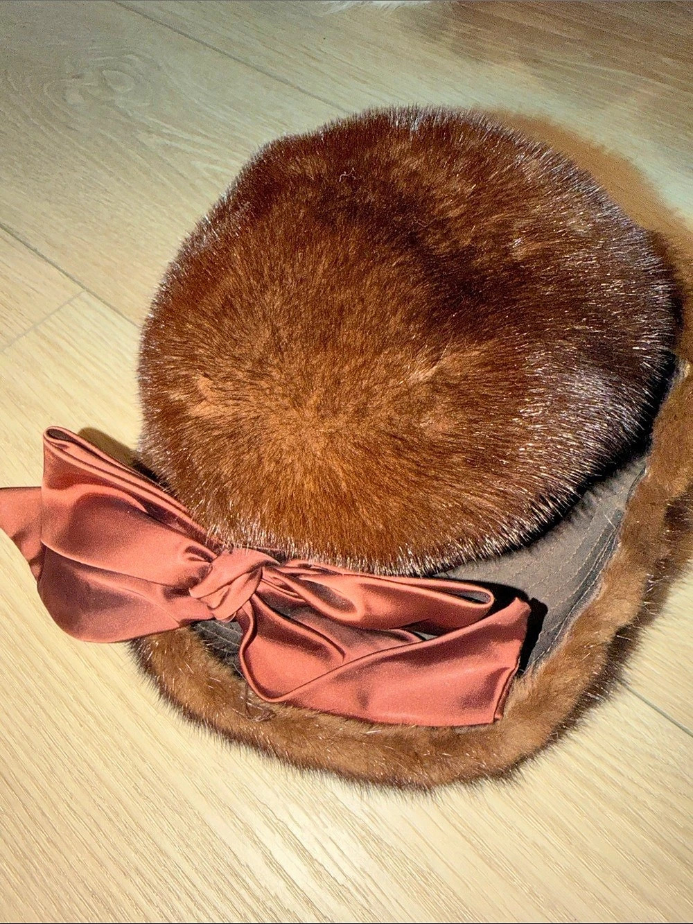 Brown Mink Fur Vintage Hat